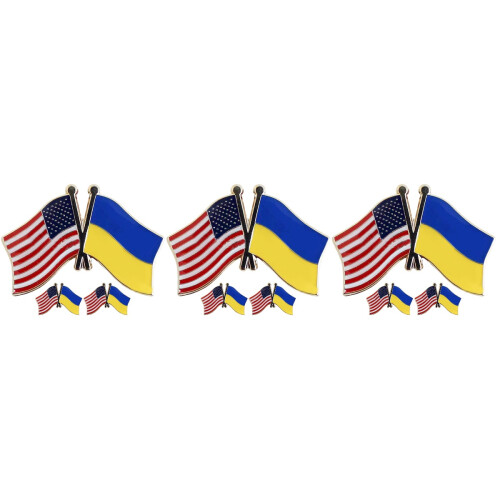 9Pcs Versatile Alloy National Flag Brooch Pins Multi Color Decorative 2