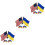 9Pcs Versatile Alloy National Flag Brooch Pins Multi Color Decorative 4