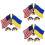 9Pcs Versatile Alloy National Flag Brooch Pins Multi Color Decorative 5