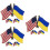 9Pcs Versatile Alloy National Flag Brooch Pins Multi Color Decorative 6