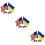 9Pcs Versatile Alloy National Flag Brooch Pins Multi Color Decorative 8