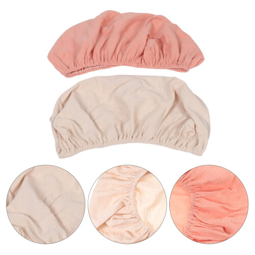 2Pcs Elastic Fitted Baby Crib Sheets Set Soft Muslin 2
