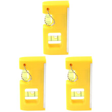 3Pcs Small Level Bubble Tool Yellow Plastic High Precision Measuring