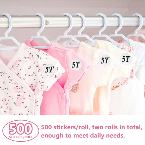 Clothing Size Sticker Labels Multi- -Adhesive 2