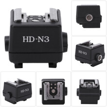 HD‑N3 PC Flash Light Hot Shoe Mount Adapter Compatible with Video Cameras