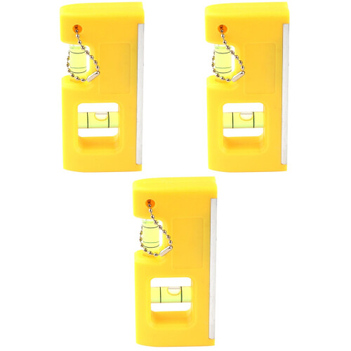 3Pcs Small Level Bubble Tool Yellow Plastic High Precision Measuring 1