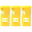 3Pcs Small Level Bubble Tool Yellow Plastic High Precision Measuring 3