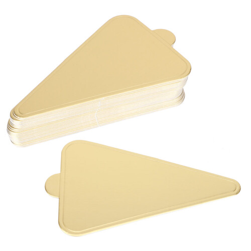 300pcs Gold Triangular Cake Boards 118x78mm Dessert Display Trays 1