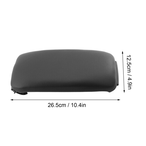 Black Leather Armrest Cover for Audi  Centre Console Replacement 1