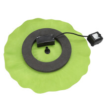 5V 1.6W Solar Water Fountain Pump with 800MA Lithium Battery, 28.5cm Lotus Leaf Decor