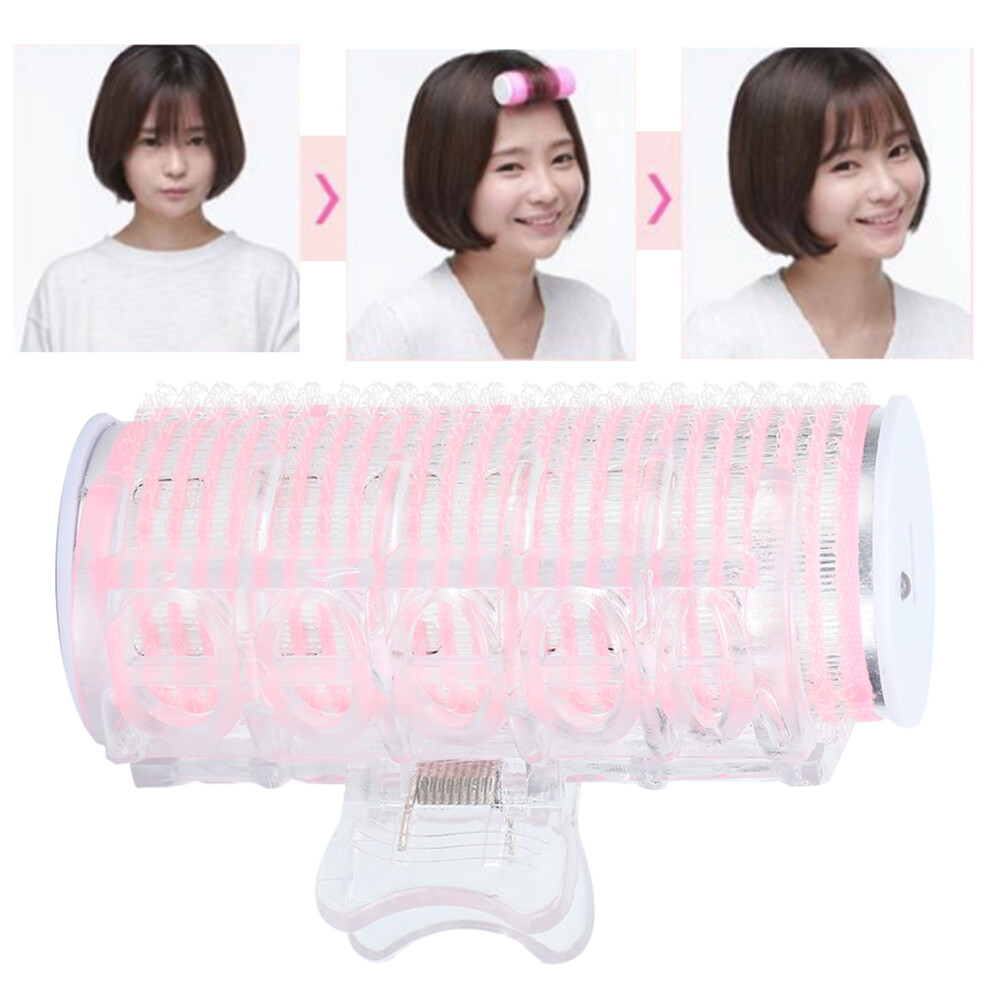 Pink Compact Usb Electric Hair Roller Curler For Bangs Hair Root Hair Tail