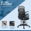 Vinsetto Silla de Escritorio Negro 59 x 65 x 122 cm 5