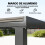 Outsunny Conjunto de Jardín Gris 225 x 85 x 75 cm 5