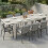 Outsunny Mesa Jardín Extensible Blanco 225 x 85 x 75 cm 2