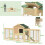 PawHut Gallinero Marrón 204 x 85 x 93 cm 3