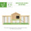 PawHut Gallinero Marrón 204 x 85 x 93 cm 4