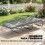 Outsunny Cojín para Banco Gris 198 x 65 x 13 cm 6