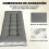 Outsunny Cojín para Banco Gris 198 x 65 x 13 cm 7