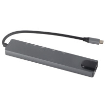 8-in-1 USB-C-Adapter Aluminiumgrau