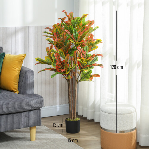 Homcom Crotón Artificial Verde 55 x 55 x 120 cm 2