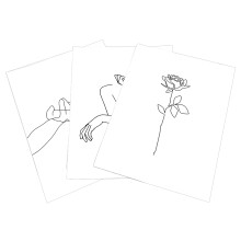 Abstract Line Painting Set, 30x40cm Each