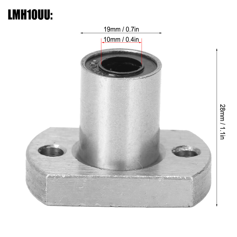 High Accuracy Steel Flange Linear Bearing Ellipse Model Lmh6uu Lmh8uu Lmh10uu 4041392326022