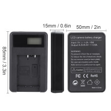 SEIVI Kamerabatterie-Ladegerät für Sony NP-BX1 mit LCD-Anzeige, Kunststoff, 5V 1-2A