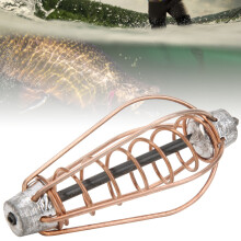 Copper Color Fishing Feeder Lure Bait Cage 20g 7pcs