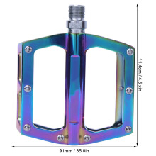 Bunte Aluminumlegierung Fahrrad Pedale 11,4x91mm für Mountain- & Rennräder