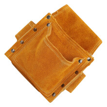 Multifunctional Cowhide Tool Waist Bag 18x7x14cm, Durable Storage