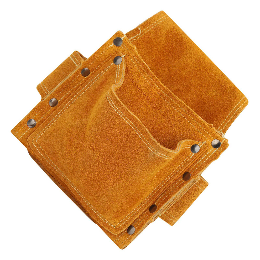 Multifunctional Cowhide Tool Waist Bag 18X7x14cm, Durable Storage 6921392614122