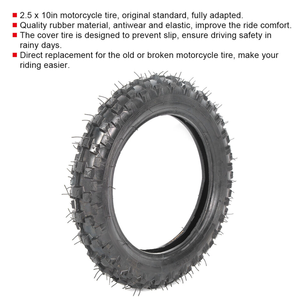 2.5 X 10In Motorcycle Rubber Inner Tube Set For Honda Xr Crf 70 50 9381392330106