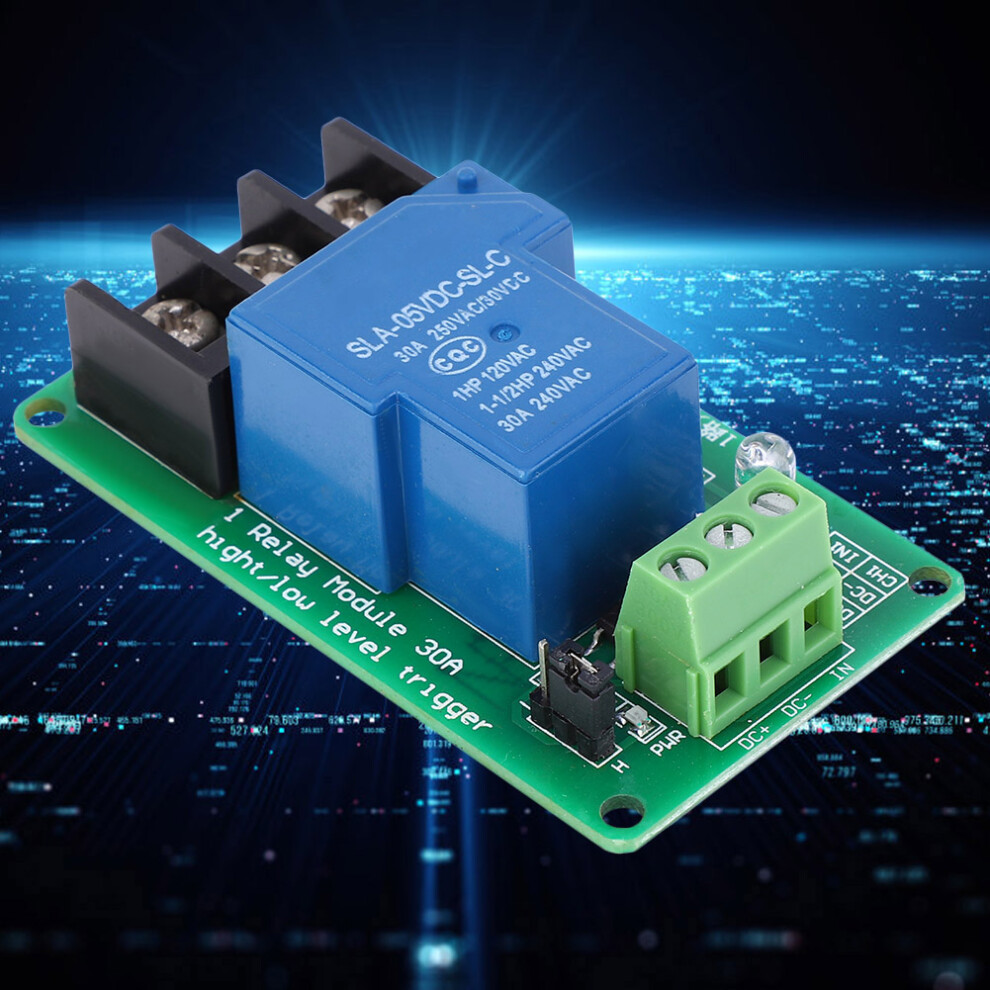 1 Channel Relay Module 5V/12V Optocoupler Isolation 30A High/Low Trigger 8481392330241