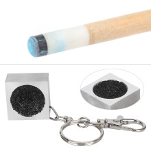 Mini Aluminium Billiard Cue Tip Trimmer, 25x25x13mm, Silver