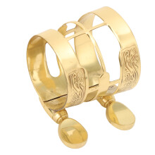 Gold Metal Mouthpiece Clip Cap for Tenor Saxophone Sax Replacement Kit Durable
