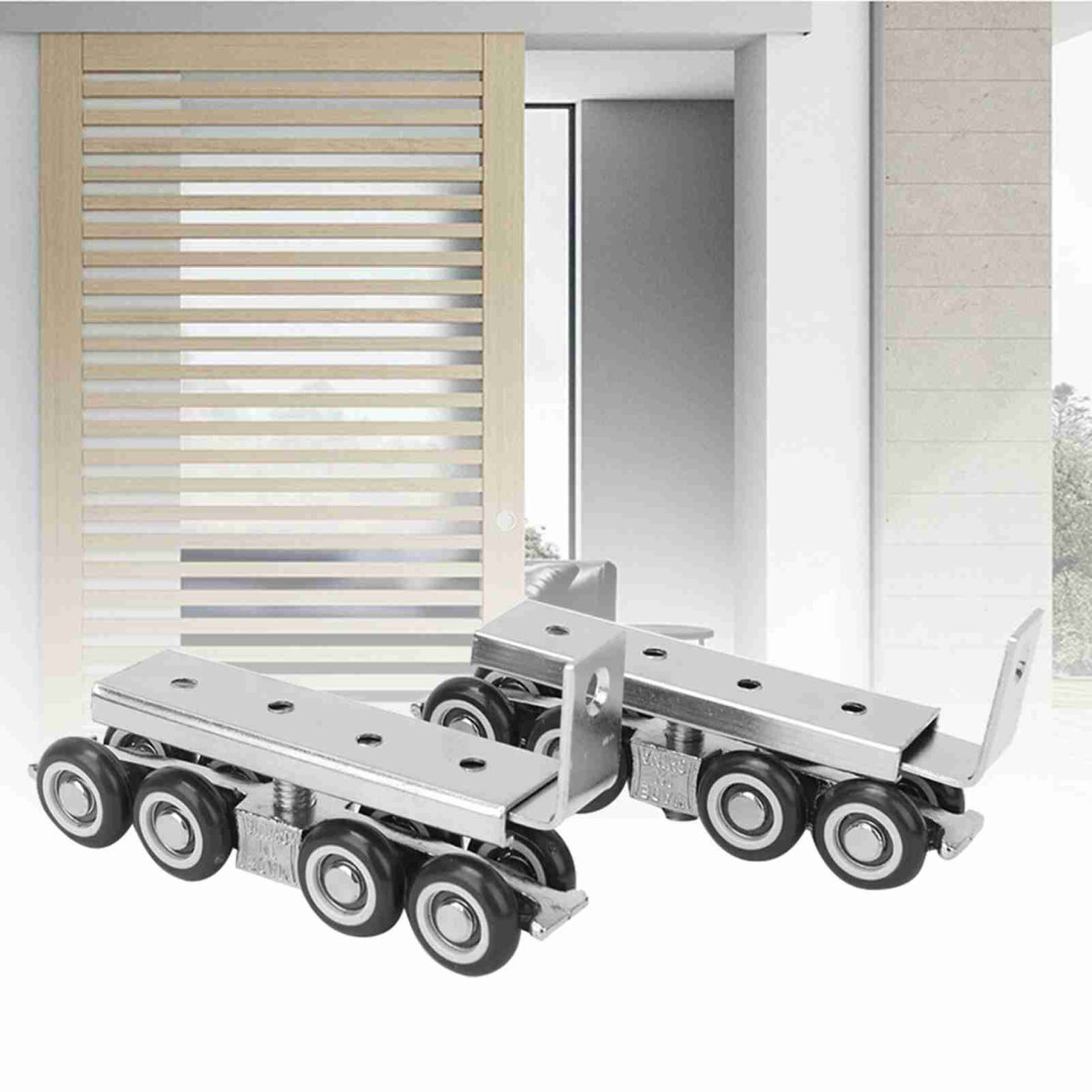 8 Wheels Sliding Door Rollers Hardware Zinc Alloy Steel 100Kg Load 4671392616962
