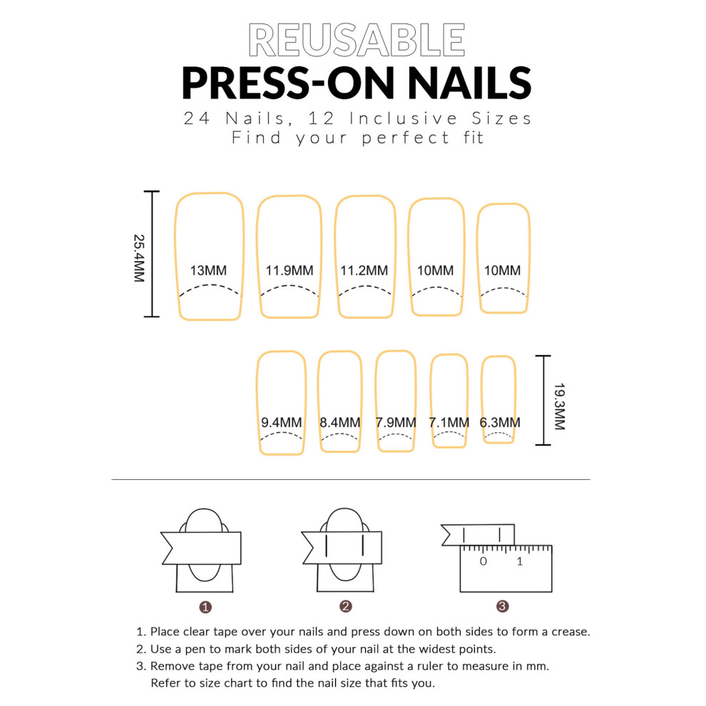Dcph-Clothing Pink & White Gradient Press On Nails Diy Kit