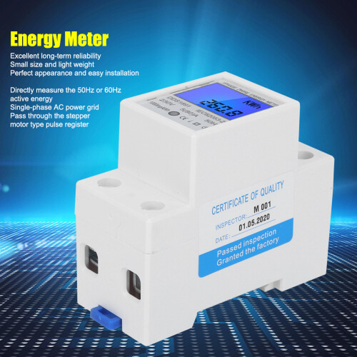 Single Phase Din Rail Energy Meter 2P Large Screen Backlight DDS1891 2