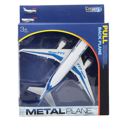 Alloy Airplane Pull Back Model White 18.5cm Kids Gift