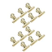 12pcs Gold Curve C Nail Extension Clips for Nail Art & Salon Use