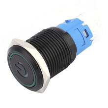 Selbstsperrender Metallschalter IP65 2 Stück, grüne LED, 220VAC, 16mm, für Bedienfeld
