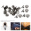 30 Sets Brass Book Rivets Flat Buttons 9.5x4mm Black Tack 6