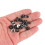 30 Sets Brass Book Rivets Flat Buttons 9.5x4mm Black Tack 7