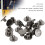 30 Sets Brass Book Rivets Flat Buttons 9.5x4mm Black Tack 10