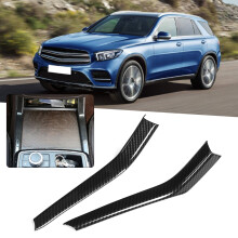 2pcs Carbon Fiber Style Car Water Cup Holder Trim Fit for GLE GLS ML GL W166 X166 13-19