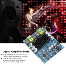 120W Dual Channel Bluetooth Amplifier Board, Compact 10x8cm