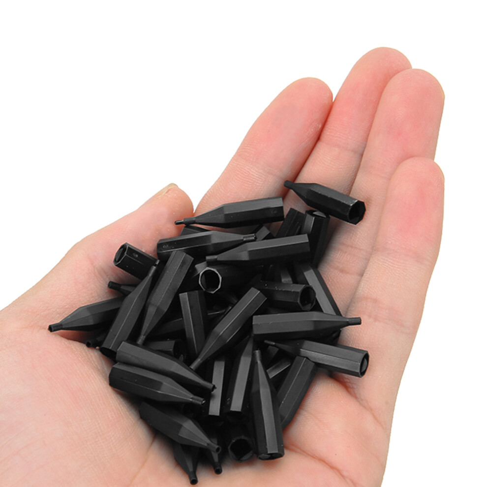 Black 50Pcs 3R Needle Tips For Eyebrow, Eyeliner, Lips, Tattoos