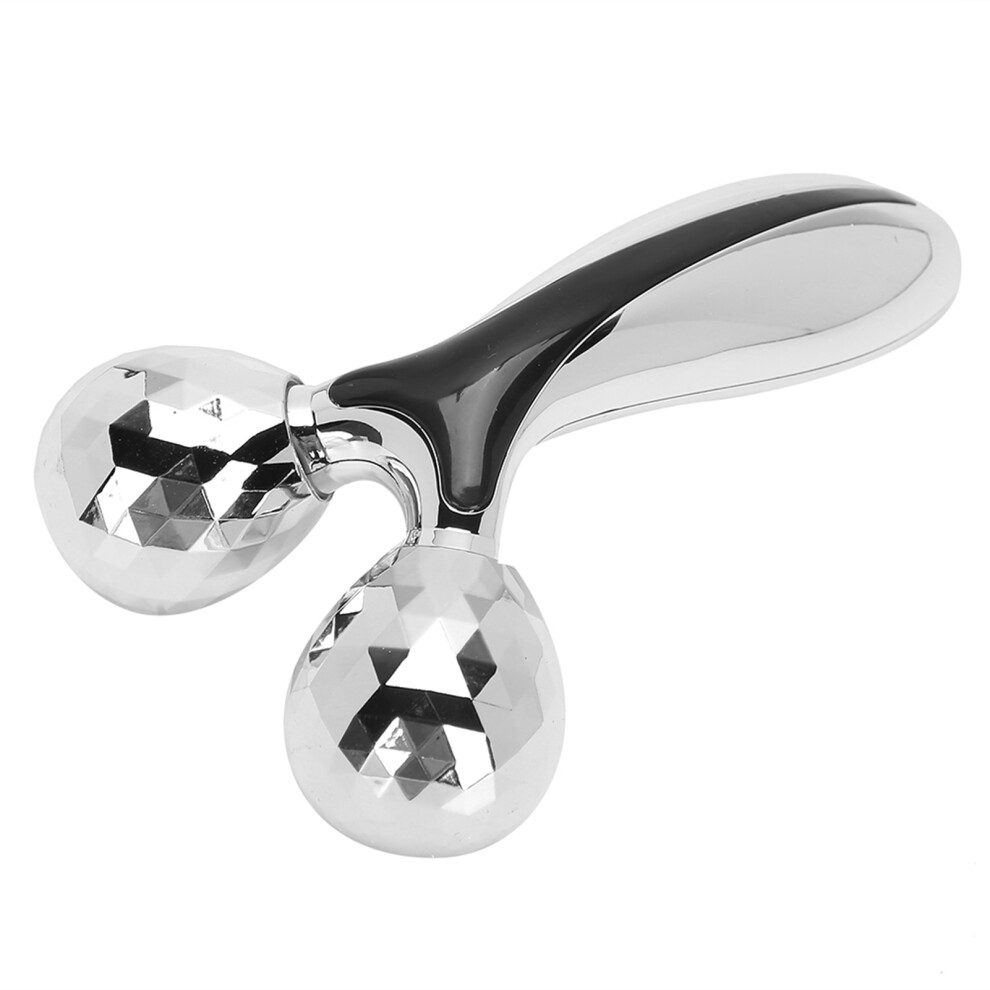 Facial Roller Massager for Face, Neck & Body, ABS, Silver Gold