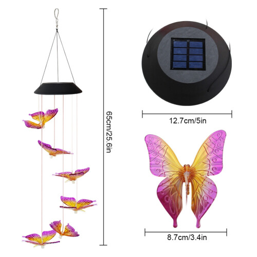 Solar LED Wind Chimes Light 7 Colours