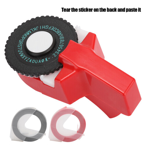 Mini Manual 3D Tape Maker Embossing Label Maker 9mm Color Options 2